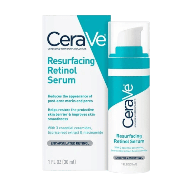 سرم رتینول سراوی مدل Cerave Resurfacing Retinol Serum برای رفع جای جوش