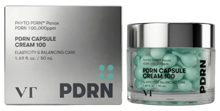 کرم کپسولی PDRN وی‌تی کازمتیکس (VT Cosmetics PDRN Capsule Cream 100) حجم ۵۰ میلی‌لیتر | آبرسان، تقویت‌کننده و افزایش‌دهنده استحکام پوست