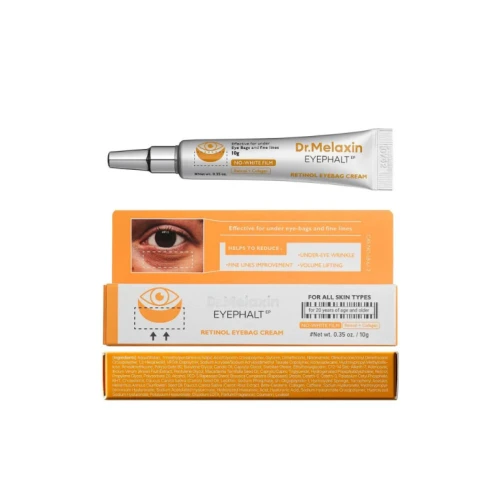 کرم دور چشم رتینول دکتر ملaxin (Dr. Melaxin Eyephalt Retinol Eyebag Cream) حجم ۱۰ میلی‌لیتر | لیفتینگ و کاهش‌دهنده پفی و چین و چروک